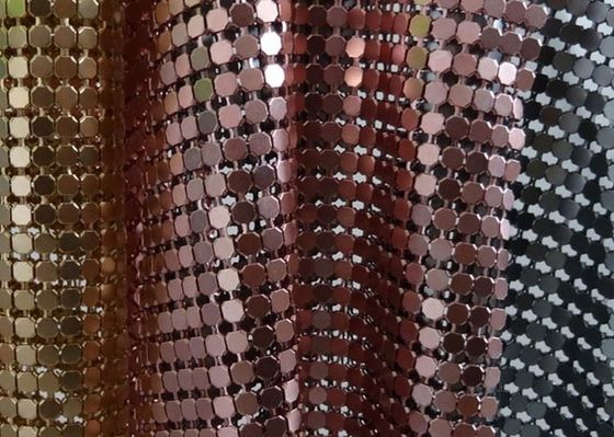 Aluminium Metallic Sequin Fabric Curtain Panels 4mm 8mm Customized